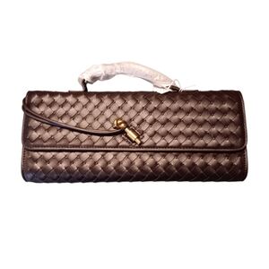 Elegant Black Woven Clutch